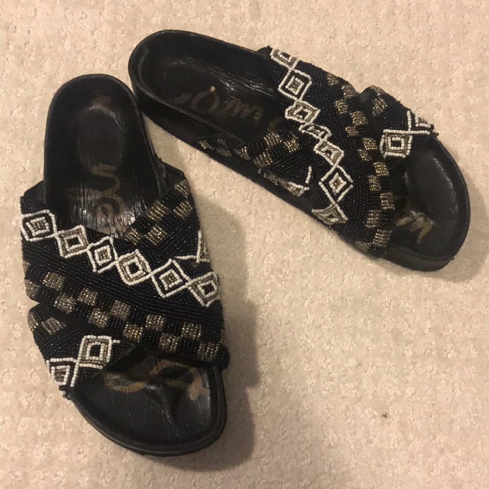 Sam Edelman beaded slides size 9